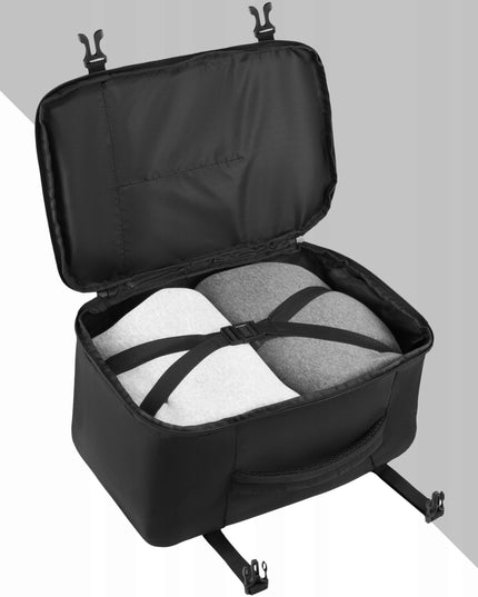 ZAGATTO juoda kelioninė kuprinė lėktuvui 40x25x20 – rankinis bagažas Ryanair Wizzair