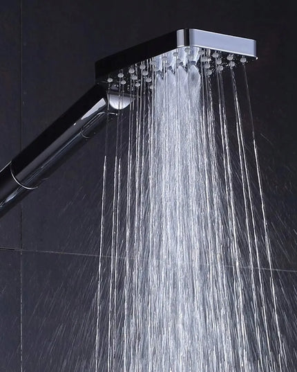Kvadratinė dušo galvutė Terra Home EKO, 3 funkcijų, chromuota, taupanti vandenį