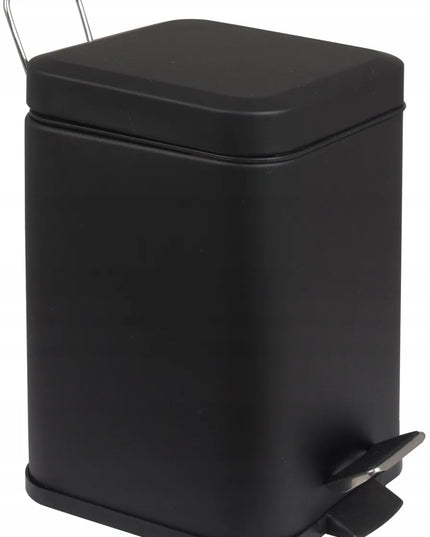 Kvadratinė vonios šiukšliadėžė Yoka Home MUTI, 3 l, matinė juoda