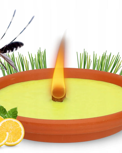 Labai didelė NO PEST kvapioji žvakė su natūralia citronela