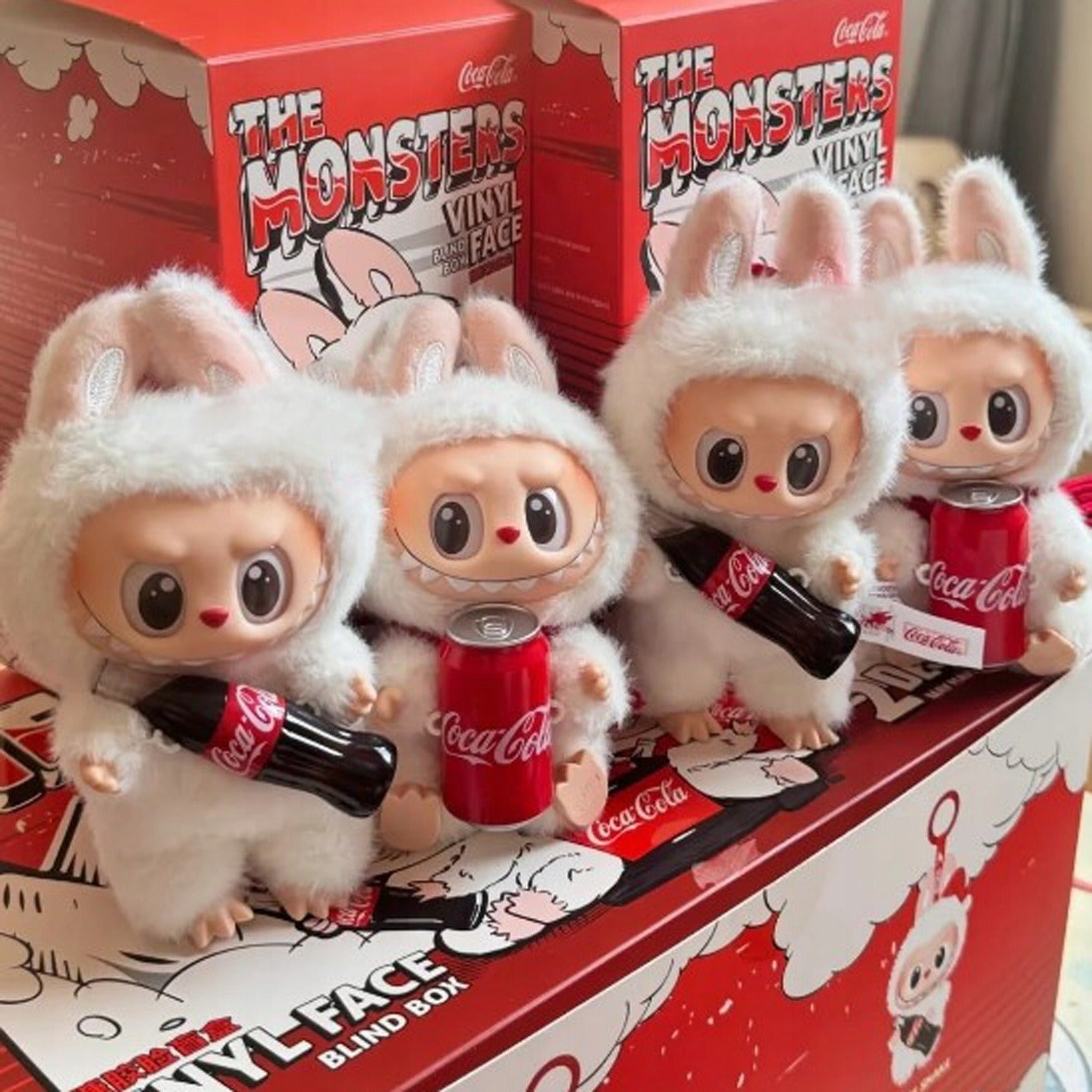 Labubu Plush Toy raktų pakabukas The Monsters x Cola – kolekcinė limituota edicija 16 cm