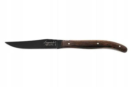 Laguiole Luxury Line – 6 kepsnių peilių rinkinys, afrikinio wenge medienos rankenos, dovanų dėžutėje
