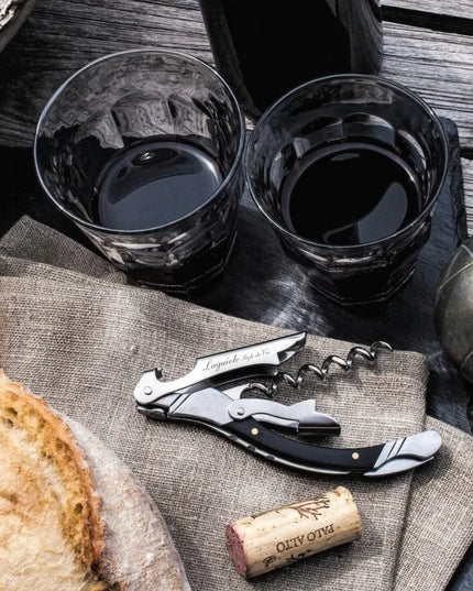 Laguiole Style de Vie someljė kamščiatraukis su juodmedžio rankena dėžutėje