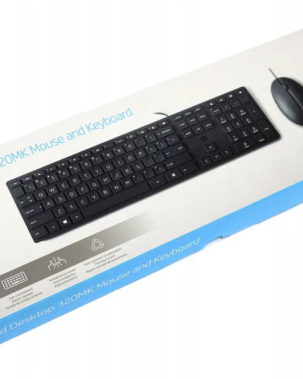 Laidinė klaviatūra ir pelė HP 320MK USB juodos spalvos (9SR36AA)