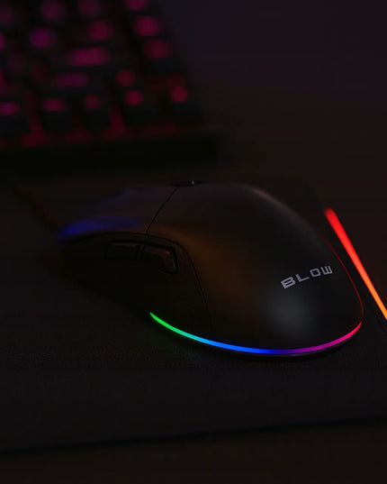 Laidinė kompiuterinė žaidimų pelė Blow REPLICANT USB 7200DPI su keičiamais dangteliais