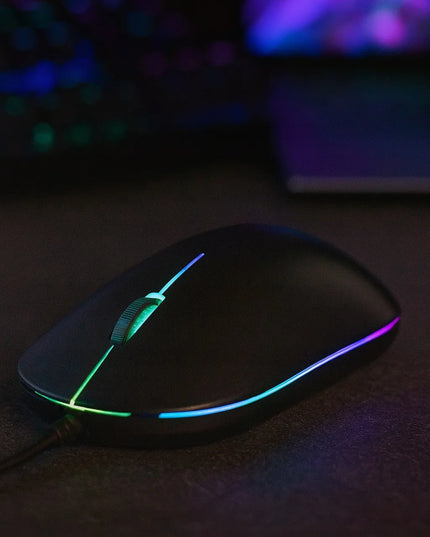Laidinė optinė RGB LED žaidimų pelė Blow MP-60 1000 DPI USB + kilimėlis