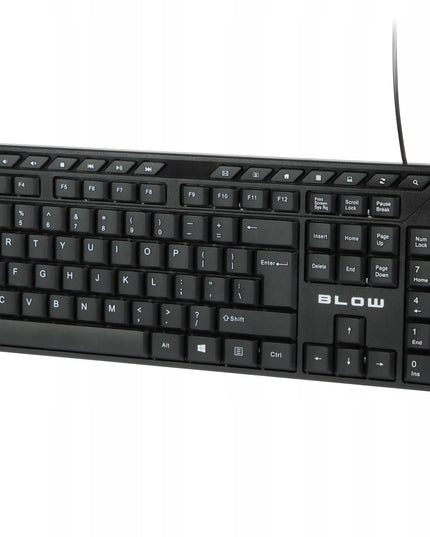 Laidinės klaviatūros ir pelės rinkinys BLOW Work Harmony, ergonomiškas, juodas, USB