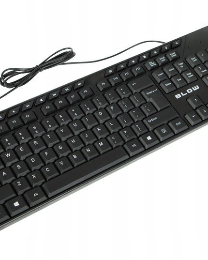 Laidinės klaviatūros ir pelės rinkinys BLOW Work Harmony, ergonomiškas, juodas, USB