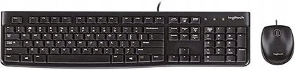 Laidinis klaviatūros ir pelės rinkinys Logitech MK120 QWERTZ vokiečių k.