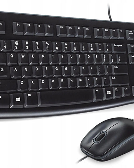 Laidinis klaviatūros ir pelės rinkinys Logitech MK120 QWERTZ vokiečių k.