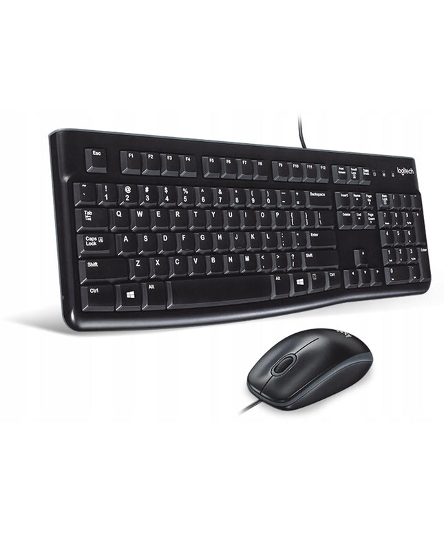 Laidinis klaviatūros ir pelės rinkinys Logitech MK120 QWERTZ vokiečių k.