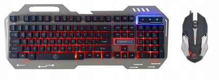 Laidinis klaviatūros ir pelės rinkinys Rebeltec INTERCEPTOR 2 Gaming USB pilkas