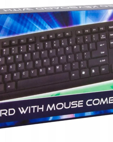 Laidinis klaviatūros ir pelės rinkinys, tylus, USB