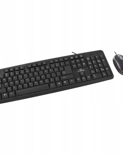 Laidinis kompiuterio rinkinys Titanum TK106: klaviatūra ir pelė, USB, juoda