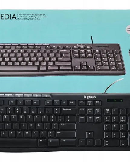 Laidinis Logitech MK200 Performance klaviatūros ir pelės rinkinys, juodas