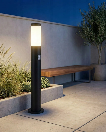 Laisvai pastatomas sodo šviestuvas stulpas Manila 65cm su judesio jutikliu E27 LED