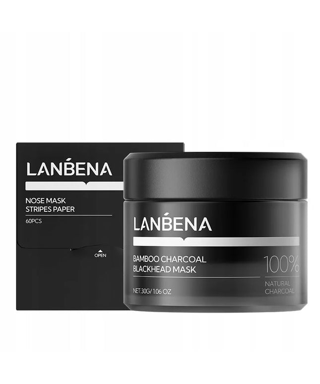 Lanbena Bamboo Charcoal valomoji anglies kaukė nuo inkštirų, 30 g