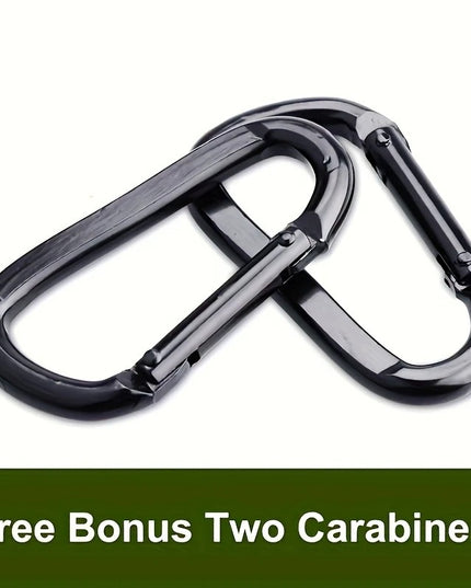 Patvarus nešiojamas nailoninis lauko hamakas su karabinais ir virvėmis iki 226 kg | Kelionėms, kiemui, stovyklavimui, žygiams