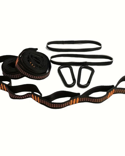 Patvarus nešiojamas nailoninis lauko hamakas su karabinais ir virvėmis iki 226 kg | Kelionėms, kiemui, stovyklavimui, žygiams