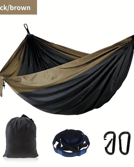 Patvarus nešiojamas nailoninis lauko hamakas su karabinais ir virvėmis iki 226 kg | Kelionėms, kiemui, stovyklavimui, žygiams