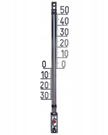 Lauko ir vidaus termometras sodui didelis juodas 27cm VILDE