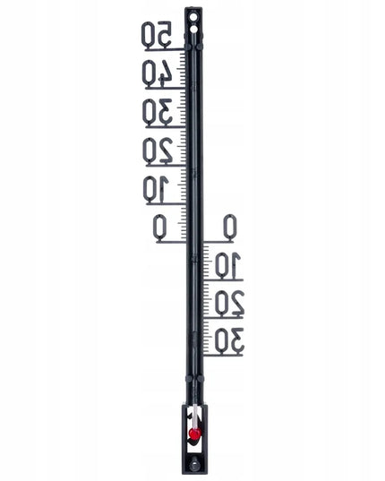 Lauko ir vidaus termometras sodui didelis juodas 27cm VILDE