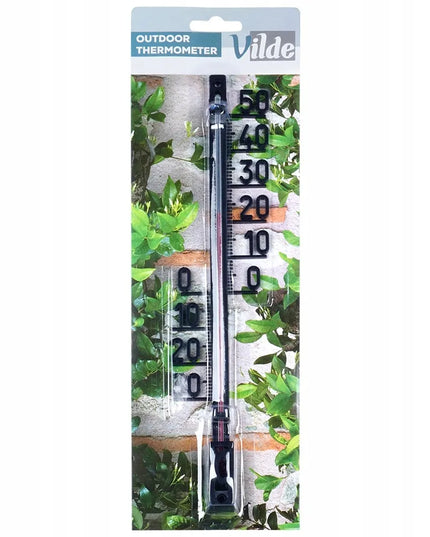Lauko ir vidaus termometras sodui didelis juodas 27cm VILDE