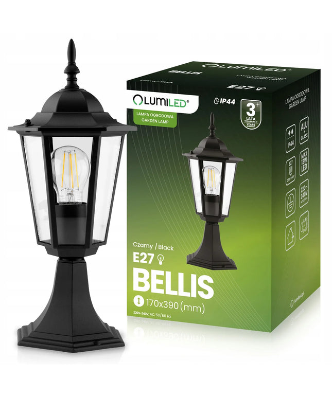 Lauko LED sodo šviestuvas E27 pastatomas žibintas stulpas 39 cm