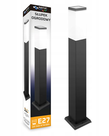 Lauko LED sodo šviestuvas Havana 65 cm, juodas, IP44, E27