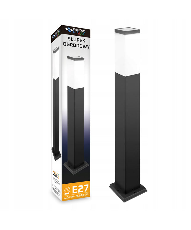 Lauko LED sodo šviestuvas Havana 65 cm, juodas, IP44, E27