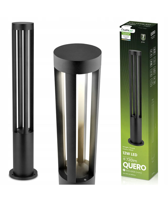 Lauko LED šviestuvas stovintis stulpelis 80cm 12W neperšlampamas