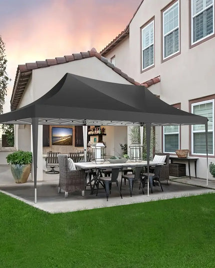 Lauko palapinė paviljonas 3x6 m su sienelėmis, juodas vestuvinis baldakimas, lengvai surenkama stovyklavimo ir sodo pavėsinė TOOLUCK