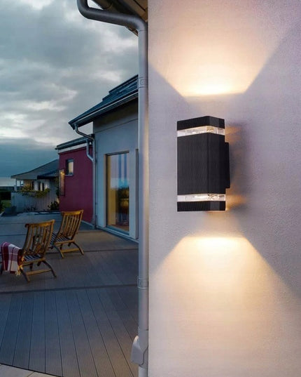 Lauko sieninis šviestuvas GU10 LED, atsparus vandeniui, moderniam fasadui