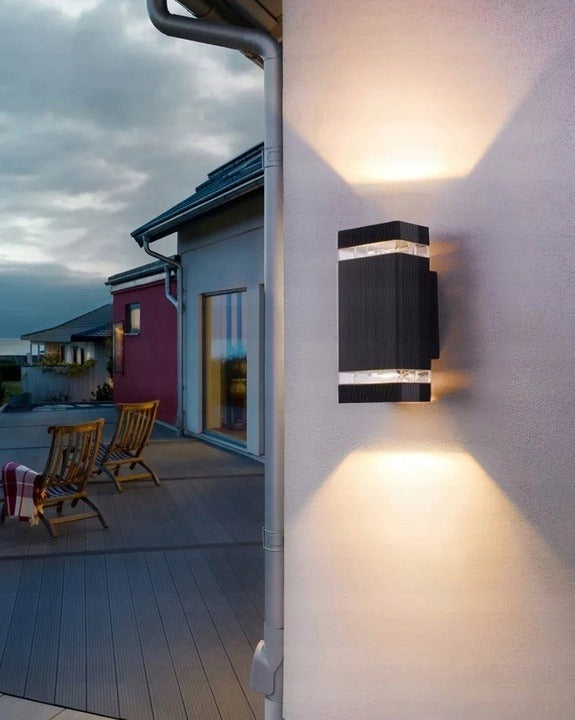 Lauko sieninis šviestuvas GU10 LED, atsparus vandeniui, moderniam fasadui