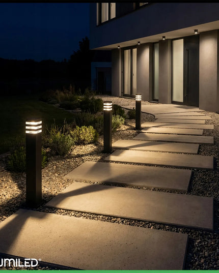 Lauko sodo šviestuvas stulpelis E27 LED šviestuvo korpusas 80cm aliumininis