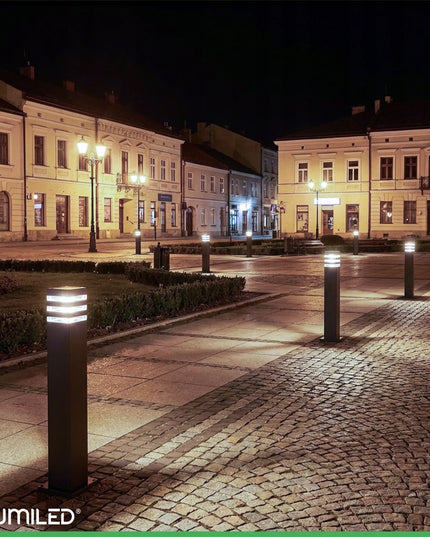 Lauko sodo šviestuvas stulpelis E27 LED šviestuvo korpusas 80cm aliumininis