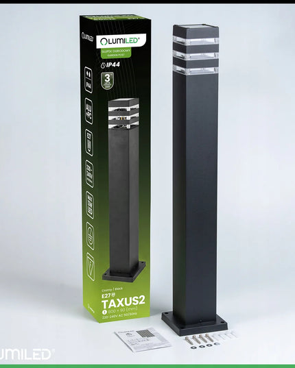 Lauko sodo šviestuvas stulpelis E27 LED šviestuvo korpusas 80cm aliumininis