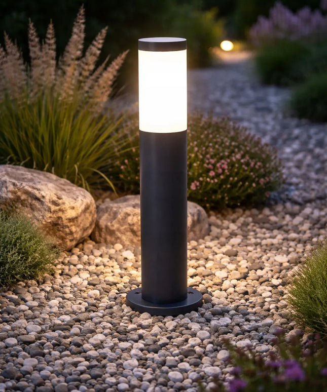 Lauko šviestuvas pastatomas stulpas 45 cm E27 juodas