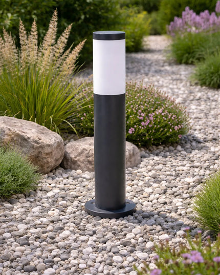Lauko šviestuvas pastatomas stulpas 45 cm E27 juodas