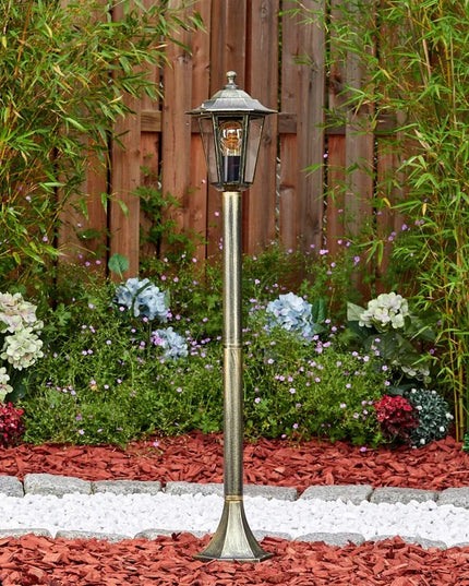 Lauko šviestuvas pastatomas stulpas žibintas E27 LED 110cm Retro aliuminis
