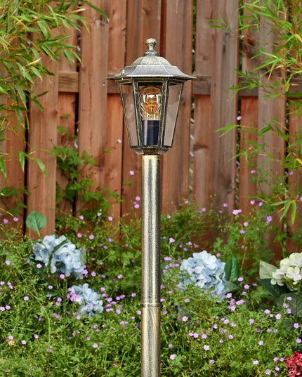 Lauko šviestuvas pastatomas stulpas žibintas E27 LED 110cm Retro aliuminis