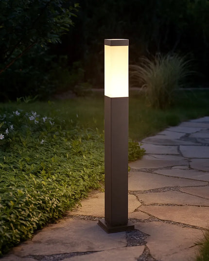 Lauko šviestuvas stovintis stulpas 65cm išorinis E27 LED juodas