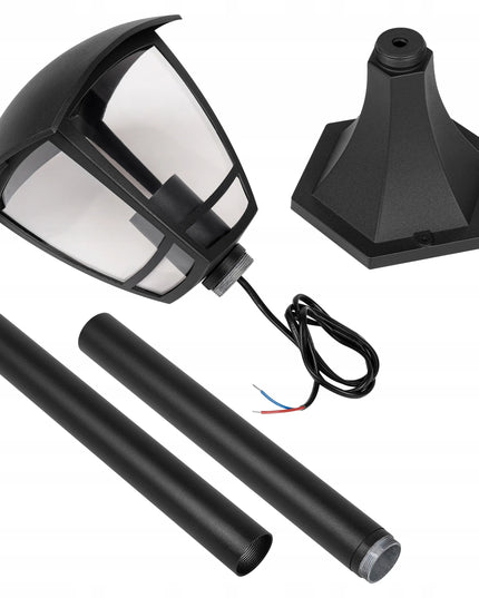 Lauko šviestuvas stovintis stulpas E27 93 cm išorinis LED juodas ŽIBINTAS
