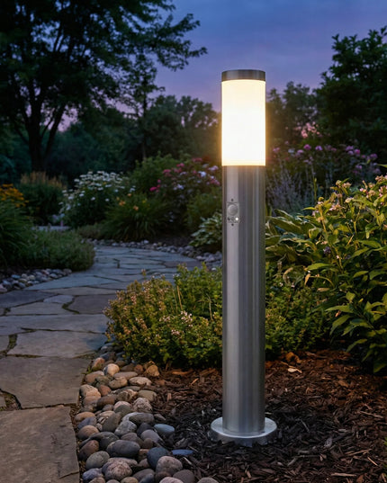 Lauko šviestuvas stulpas 65 cm su judesio jutikliu, E27 LED