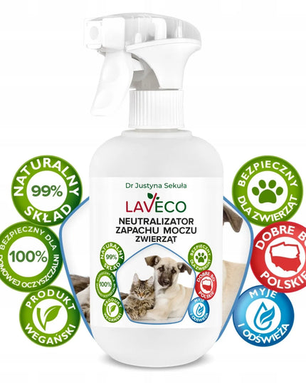 Laveco gyvūnų šlapimo kvapo neutralizatorius, šunims, katėms, triušiams – saugi sudėtis
