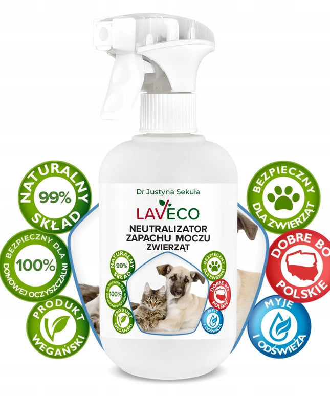 Laveco gyvūnų šlapimo kvapo neutralizatorius, šunims, katėms, triušiams – saugi sudėtis