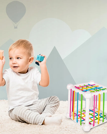 Lavinamasis sensorių kubas su kaladėlėmis MalPlay