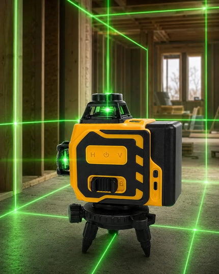 Lazerinis gulsčiukas Durabuild360 4D 16 linijų 360° su LCD ekranu