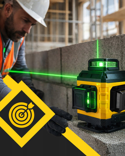 LAZERINIS GULŠČIUKAS KRYŽMINIS 4D 16 LINIJŲ + 2X AKUMULIATORIUS XL TRIKOJIS