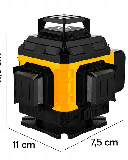 LAZERINIS GULŠČIUKAS KRYŽMINIS 4D 16 LINIJŲ + 2X AKUMULIATORIUS XL TRIKOJIS